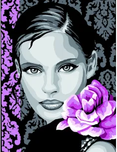 Canevas : 40x50 cm, Elle... -