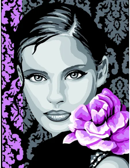 Canevas : 40x50 cm, Elle... -