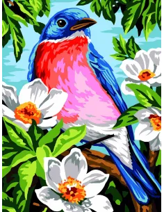 Canevas : 40x50 cm, Plume de printemps