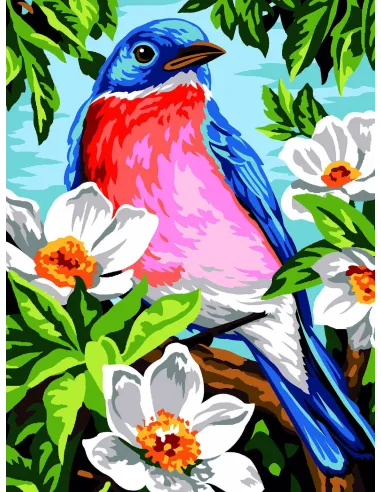 Canevas : 40x50 cm, Plume de printemps