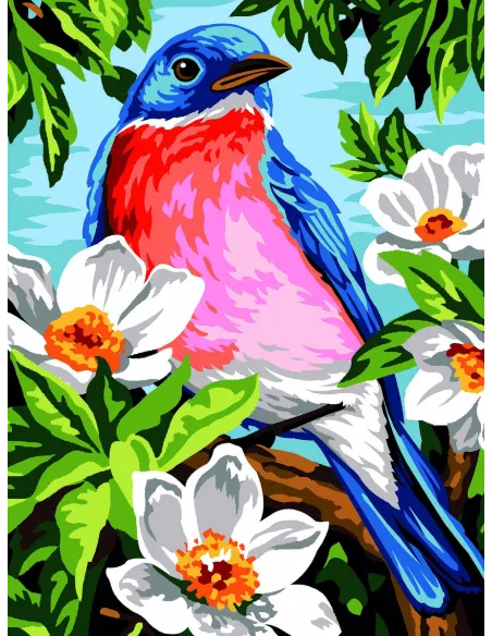 Canevas : 40x50 cm, Plume de printemps