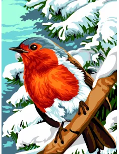 Canevas : 40x50 cm, Plume d'hiver
