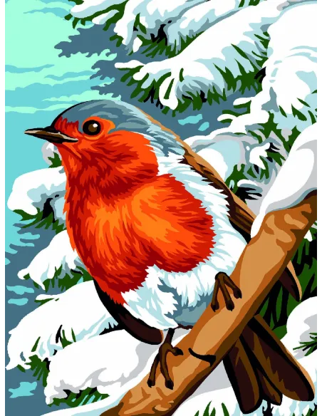Canevas : 40x50 cm, Plume d'hiver