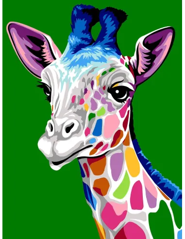Canevas : 40x50 cm, N18 - les taches de la girafe
