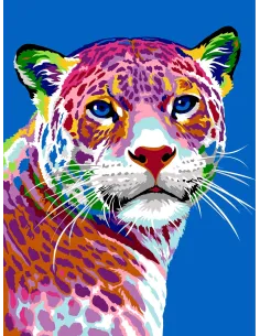 Canevas : 40x50 cm, N18 - les motifs du jaguar
