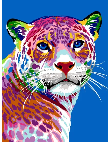 Canevas : 40x50 cm, N18 - les motifs du jaguar