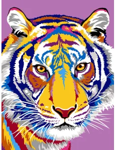 Canevas : 40x50 cm, N18 - les dessins du tigre