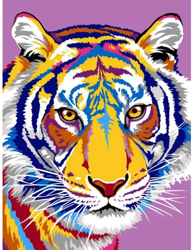 Canevas : 40x50 cm, N18 - les dessins du tigre