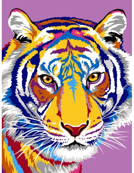 Canevas : 40x50 cm, N18 - les dessins du tigre