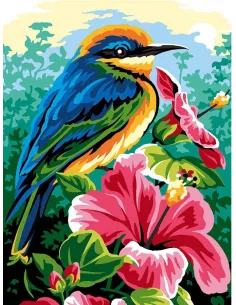 Canevas : 40x50 cm, N19 - bleu rose