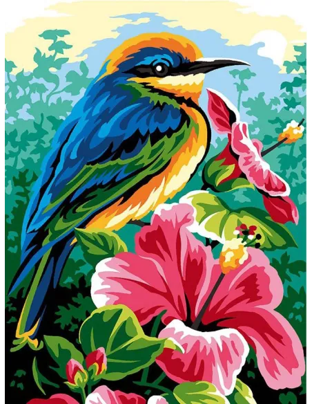 Canevas : 40x50 cm, N19 - bleu rose