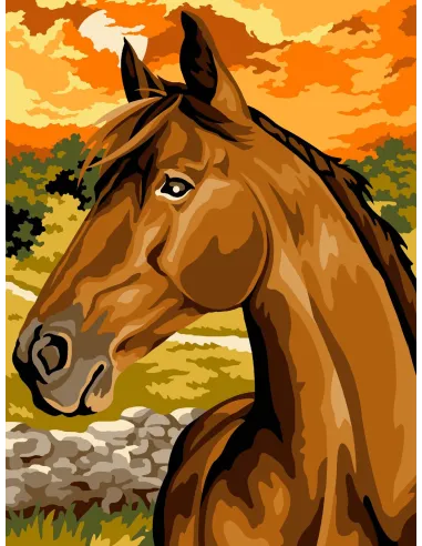Canevas : 40x50 cm, N20 - près du vieux mur
