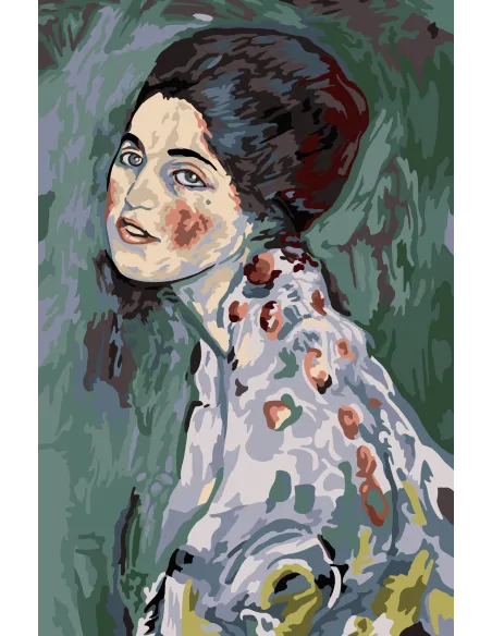 Canevas : 75x110 cm, N23 - portrait d'une dame