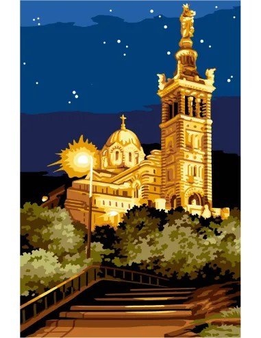 Canevas : 75x110 cm, N23 - notre dame de la garde