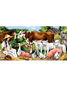 Canevas : 65x120 cm, N22 - la gardienne de l'enclos