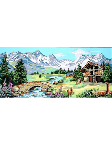 Canevas : 65x130 cm, Le torrent