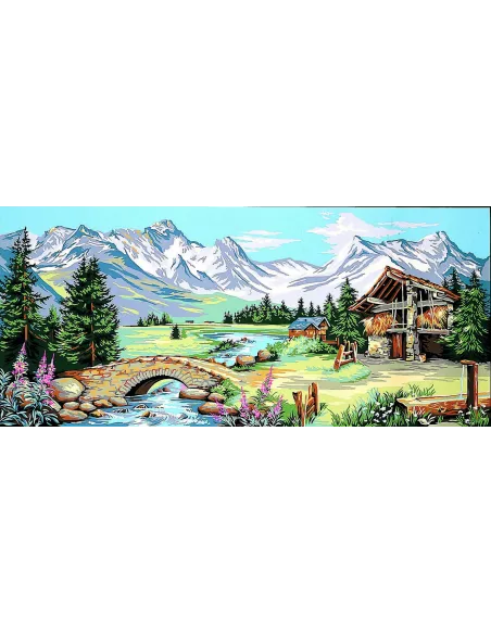 Canevas : 65x130 cm, Le torrent