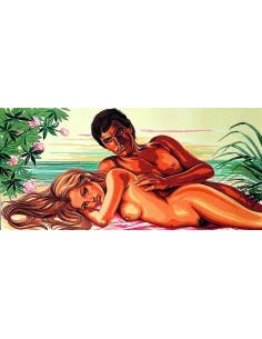 Canevas : 65x130 cm, Couple nu