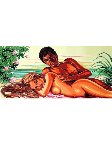Canevas : 65x130 cm, Couple nu