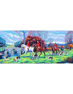 Canevas : 65x130 cm, Jour de chasse -