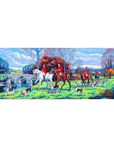 Canevas : 65x130 cm, Jour de chasse -