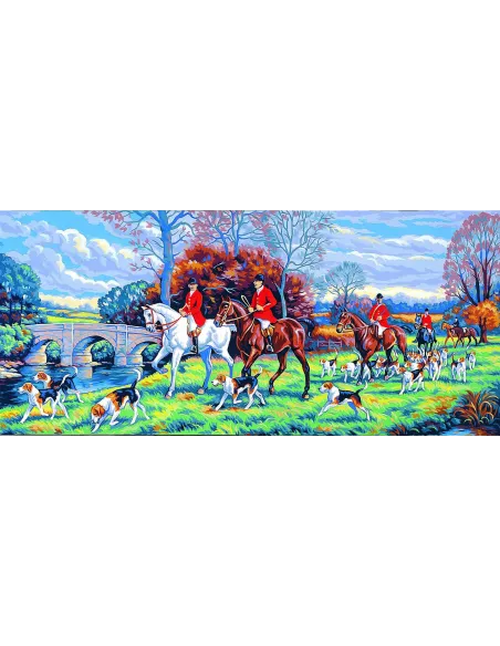 Canevas : 65x130 cm, Jour de chasse -