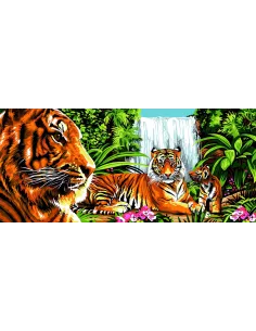 Canevas : 65x130 cm, N17-verte jungle