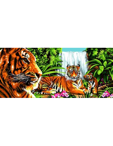Canevas : 65x130 cm, N17-verte jungle
