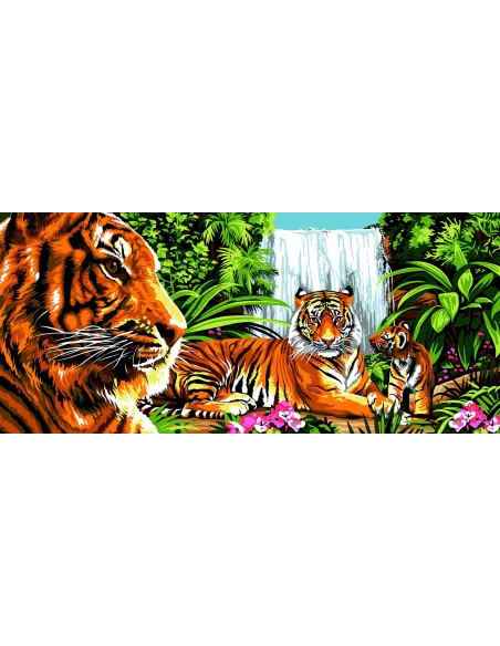 Canevas : 65x130 cm, N17-verte jungle