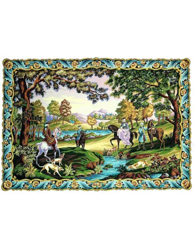 Canevas : 120x160 cm, Chasse Louis XV