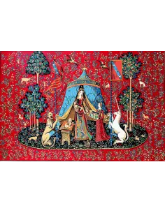 Canevas : 100x150 cm, Dame a la licorne