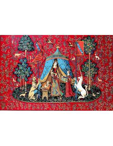 Canevas : 100x150 cm, Dame a la licorne