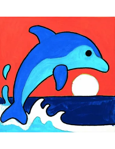 Kit canevas : 20x20 cm, Océan