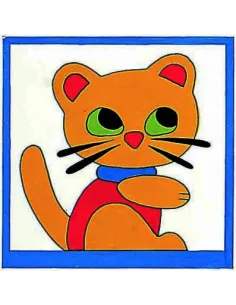 Kit canevas : 20x20 cm, Minou