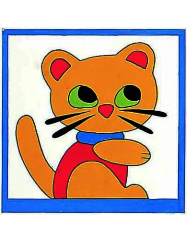 Kit canevas : 20x20 cm, Minou