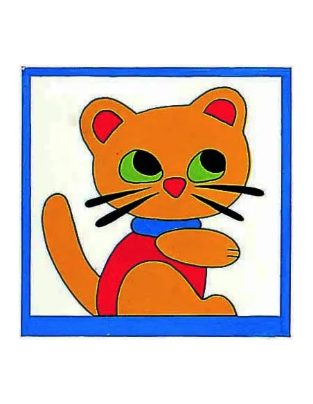 Kit canevas : 20x20 cm, Minou
