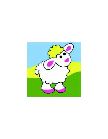 Kit canevas : 20x20 cm, Mouton