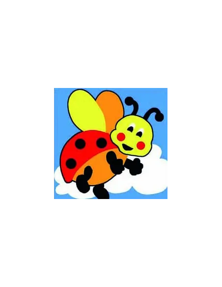 Kit canevas : 20x20 cm, Coccinelle