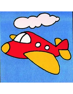 Kit canevas : 20x20 cm, Avion