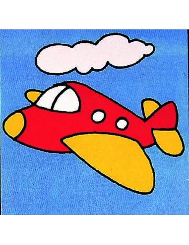 Kit canevas : 20x20 cm, Avion