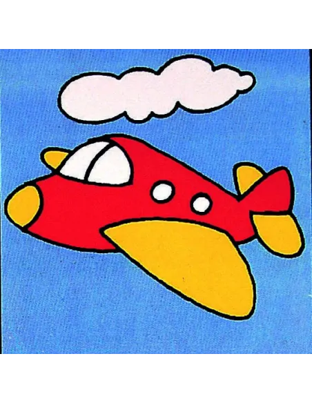 Kit canevas : 20x20 cm, Avion