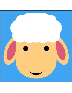 Kit canevas : 20x20 cm, Mouton