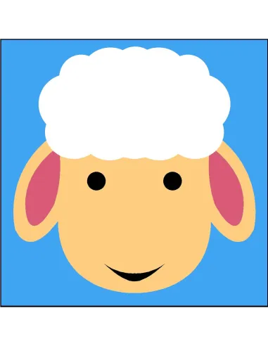 Kit canevas : 20x20 cm, Mouton