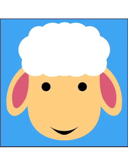 Kit canevas : 20x20 cm, Mouton