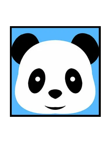 Kit canevas : 20x20 cm, Panda