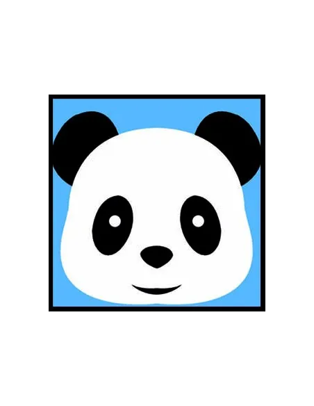 Kit canevas : 20x20 cm, Panda