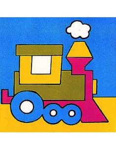 Kit canevas : 20x20 cm, Train
