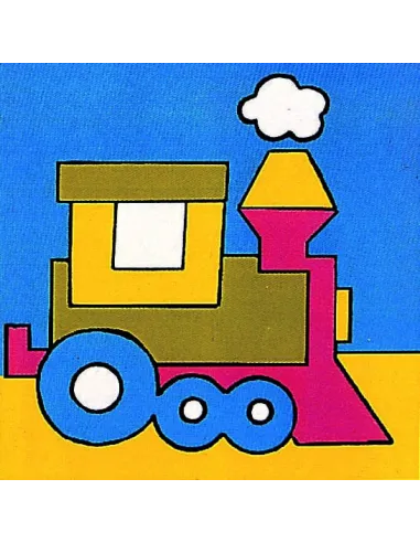 Kit canevas : 20x20 cm, Train