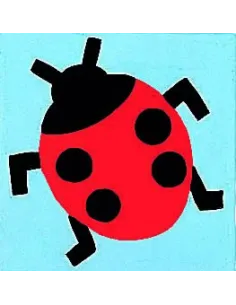 Kit canevas : 20x20 cm, Coccinelle
