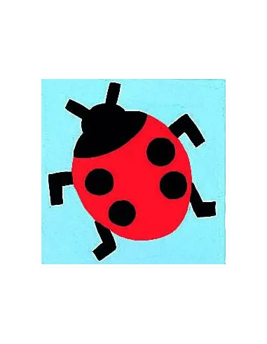 Kit canevas : 20x20 cm, Coccinelle
